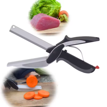 Premium Chop Scissors Cutting Board Scissors Vegetable Easy Cutter Multifunction Separable Kitchen Scissors with Knife Sharpener