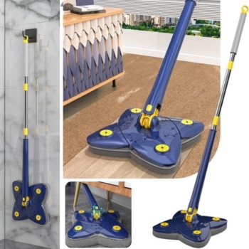 360° Rotatable X Mop | Adjustable Corner Mop with Self-Squeezing Wringing for Floor, Wall & Window Cleaning