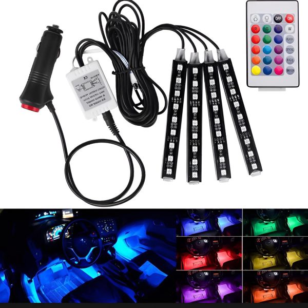 36 LED RGB Interior Light Strip with Remote – Universal for All Vehicles